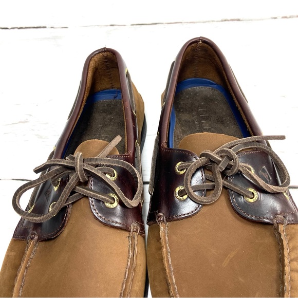 Sperry Top Sider Boat Shoes Men’s 13M Brown Leather Slip On - Picture 7 of 12